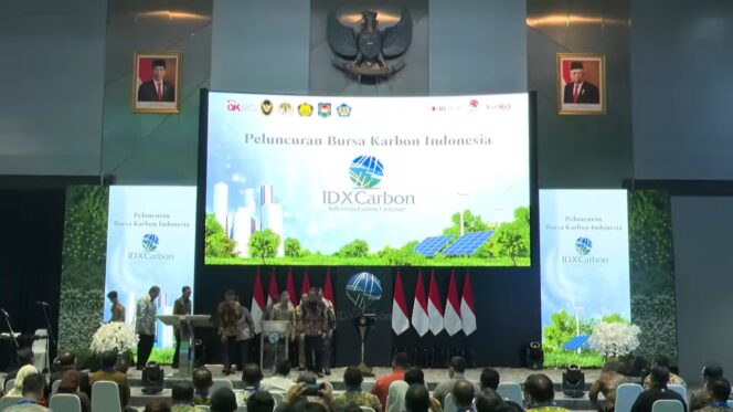 
Peluncuran Bursa Karbon di Bursa Efek Indonesia (BEI), Jakarta.