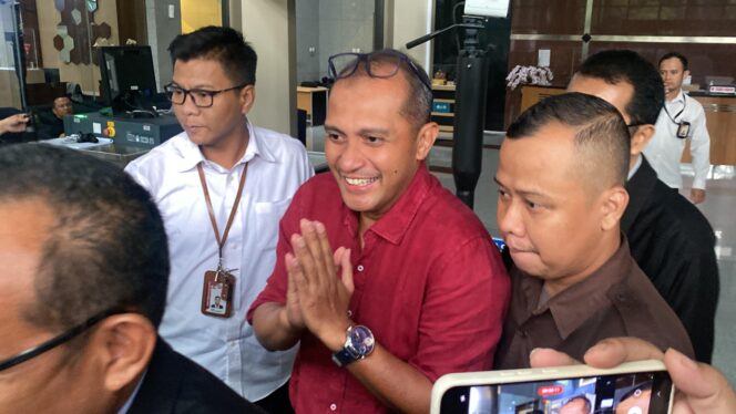 
Wamenkumham Prof Eddy Bungkam, Usai Diperiksa