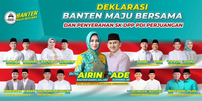 
Terima Surat Rekomendasi PDI Perjuangan, Koalisi Banten Maju Bersama Dideklarasikan