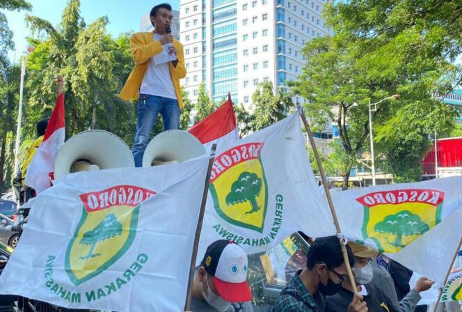 
Mahasiswa Gema Kosgoro Demo BGN, Tuntut Usut Dugaan Jual Beli Titik SPPG